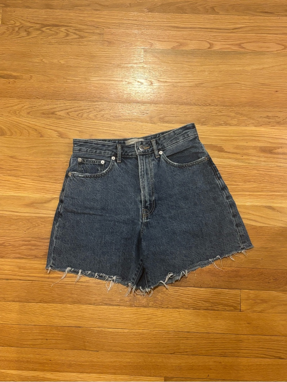 Everlane A-Line Jean Shorts - Dark Blue, Size 26